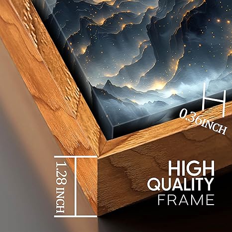 Large Wall Art Landscape Wall Paintings for Living Room Mountain Artwork Black Art 29"x 59" Nature Wall Decor Bird Posters for Home Office