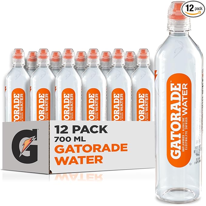 Gatorade Water, 700ML Sports Cap (Pack of 12)