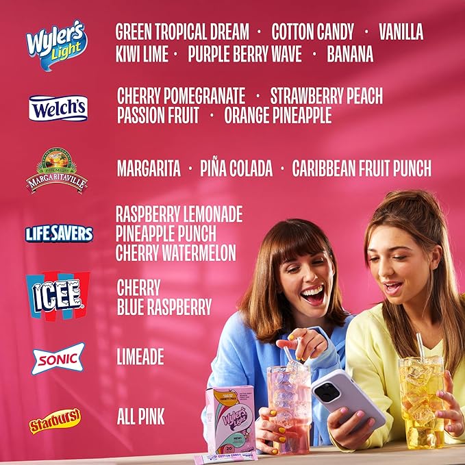 Singles To Go! 120ct Bulk Variety Pack - 20 Different Flavors from Margaritaville, Welch's, Lifesavers, and More - Sugar Free Drink Mix Packets - Sugar Free Water Flavoring Packets - Powdered Drink Mix