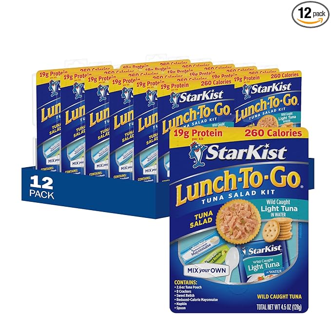 StarKist Lunch To-Go Chunk Light Pouch - Mix Your Own Tuna Salad - (Packaging 4.1 Ounce (Pack of 12)