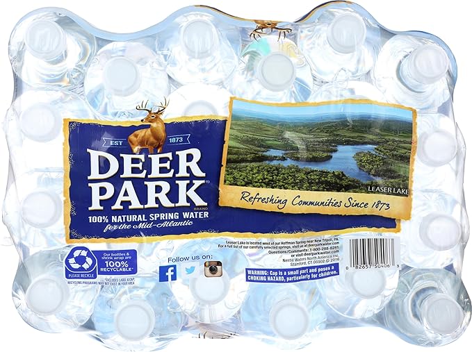Deer Park Bottled Spring Water, 16.9 Ounce (24 Bottles)