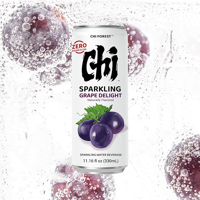 CHI FOREST Variety Bundle Sparkling Water Beverages, Zero Sugar, Zero Caffeine, 11.15fl oz Cans(24 Pack *4)
