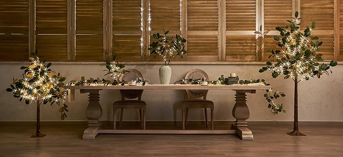 Hairui Lighted Magnolia Tree 6FT 280 LED Fairy Lights, Faux Plant Tree with Lights for Home Holiday Spring Decoration