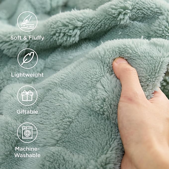 Bedsure Fleece Blanket Checkered Throw Blanket for Women for Girls