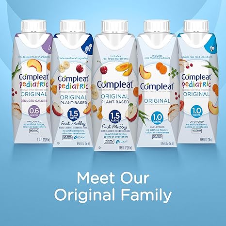 Compleat Original 1.5mL,Plant-Based Nutritionally Complete Tube Feeding Formula, Fruit Medley Flavor, 24 Pack