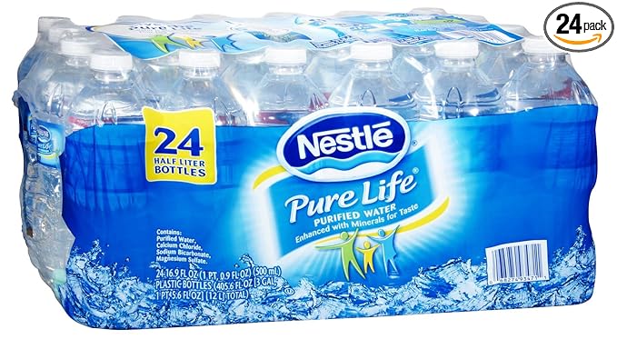 Pure Life 571863 Nestle Pure Life Water 16.9 Oz. 24/Carton (110109)