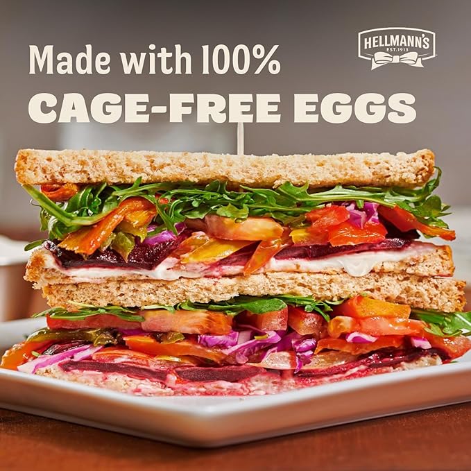 Hellmann's Real Mayonnaise Mini Jars, Condiment for Sandwiches, Salads, Mayo Made with 100% Cage Free Eggs, Gluten Free, 1.2 oz, Pack of 72