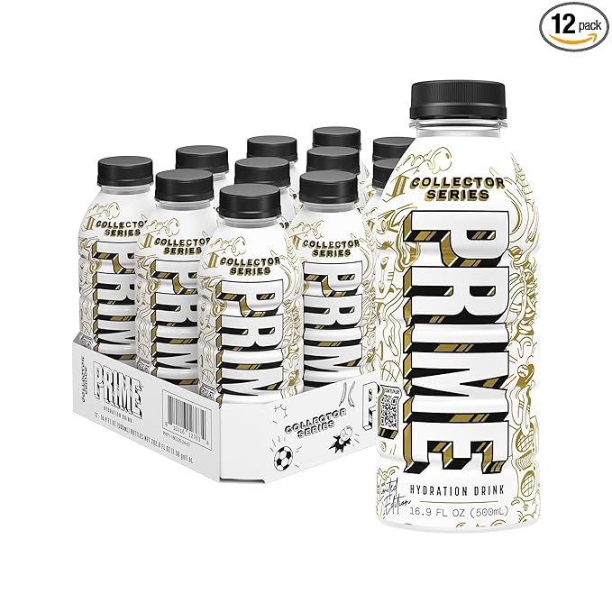 PRIME Hydration Collector Series, Sports Drinks, Electrolyte Enhanced for Replenishing Fluids, 250mg BCAAs, B Vitamins, Antioxidants, Low Sugar, 16.9 Fl Oz, 12 Pack