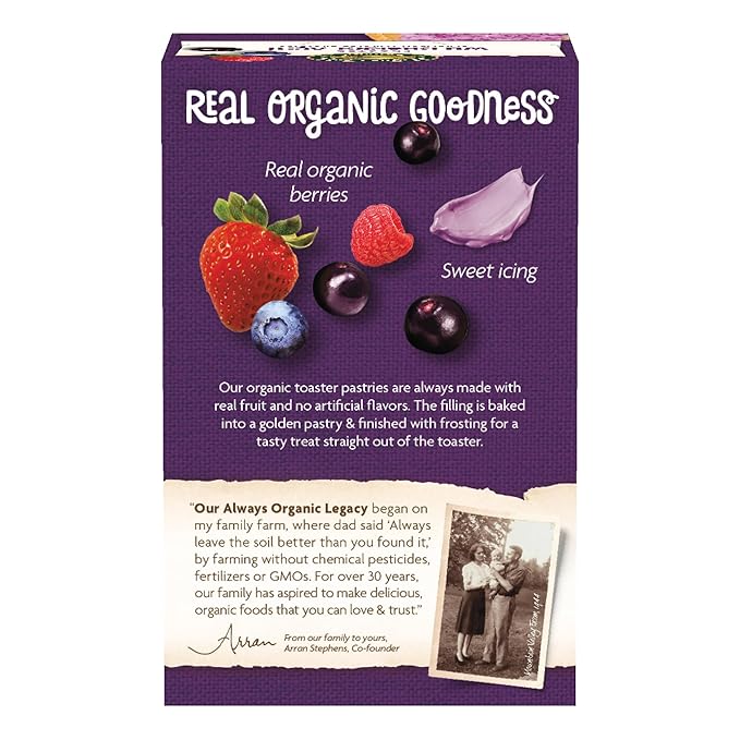 Nature's Path Organic Frosted Wildberry Acai Toaster Pastries, 11 Ounce (Pack of 12), Non-GMO, Made From Real Acai
