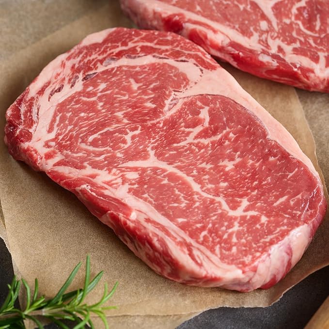 Premium USDA Prime Ribeye Steaks, 6 count, 12 ounces each - Wet Aged and Exquisitely Marbled - Tender as Filet Mignon. Hearty flavor and cooking instructions from Kansas City Steak Company.