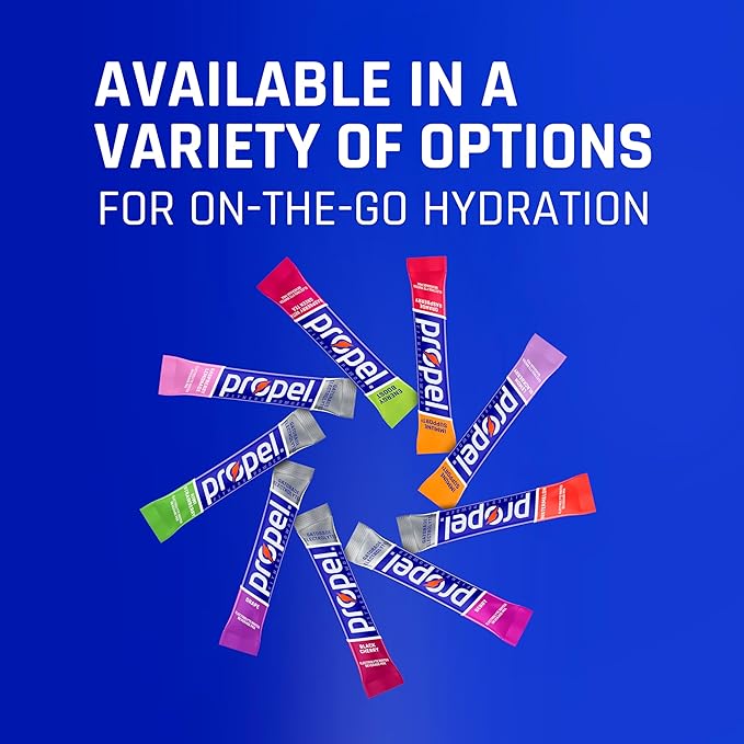 Propel Electrolyte Enhanced Water Drink Mix Powder Packets, Lemon, Zero Calorie & Zero Sugar Hydration with Electrolytes and Vitamins C & E (120 Packets)