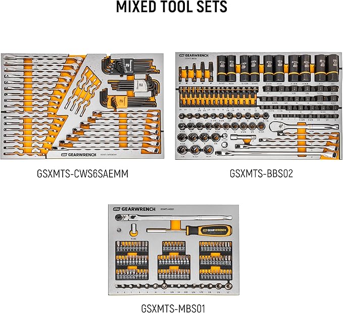 GEARWRENCH 1024 Piece Master Mechanics Tool Set in Premium Modular Foam Trays with GSX Mobile Tool Storage | MEGAMOD1024