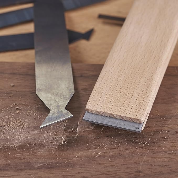 New Cabinet Scraper Cards asnd Cabinet Scraper Burnisher with 12 Piece Multi-Shaped Scraper Set Suitable for Various Small space and Small-Sized Tasks(HTCSCS13)