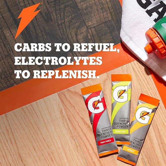 Gatorade Thirst Quencher Powder, 4 Flavor Variety Pack, 21oz Pouches (Pack of 32)