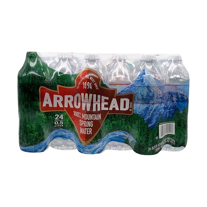 Arrowhead Water Spring 500 Milliliter, 16.91 Fl Oz (Pack of 24)