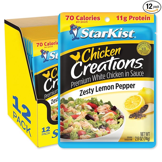 StarKist Chicken Creation Zesty Lemon Pepper - 2.6 oz Pouch (Pack of 12)
