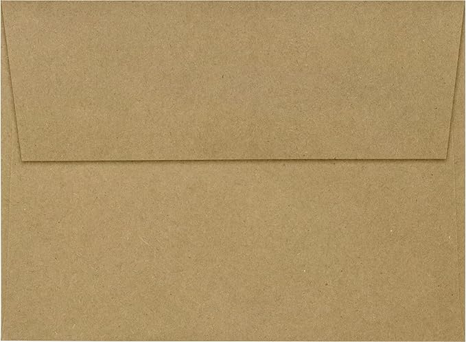 LUXPaper A7 Invitation Envelopes | Peel & Press | 5 1/4" x 7 1/4" | Grocery Bag Brown | 70lb. Text | 1,000 Qty