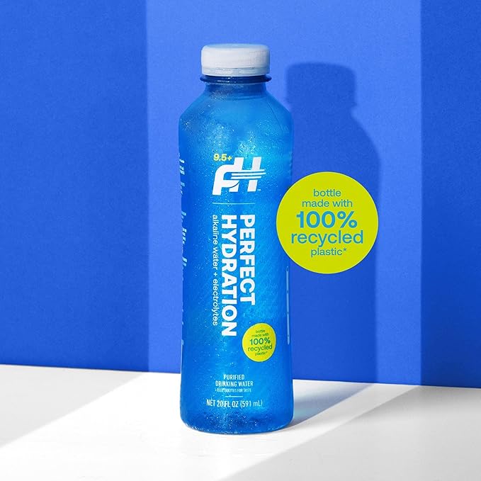 Perfect Hydration 9.5+ pH Alkaline Drinking Water, 20-Ounce Bottle, Made in the USA, Case of 24