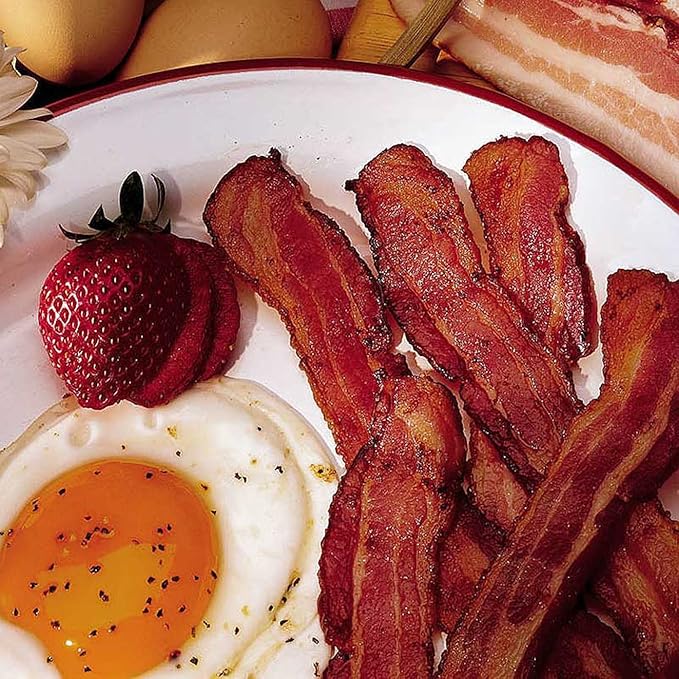 Fully Cooked Bacon, Ready to Eat, 80 Slices Per Pack / Case, 10 Year Shelf Life, Superior Canned, Real Thick Cut, 2+ Pounds, No Refrigeration Needed, Grocery, Long Term Storage, Camp, Hunt, Lunch