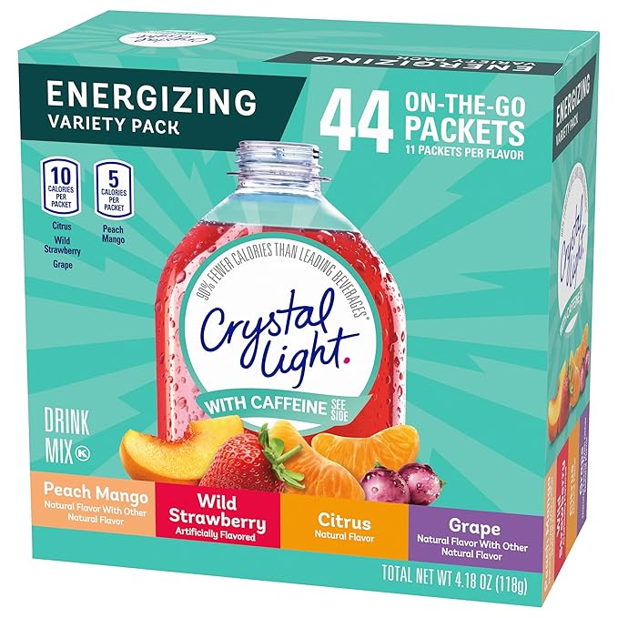 Crystal Light Energizing Variety Pack, 44 ct On-the-Go Packets