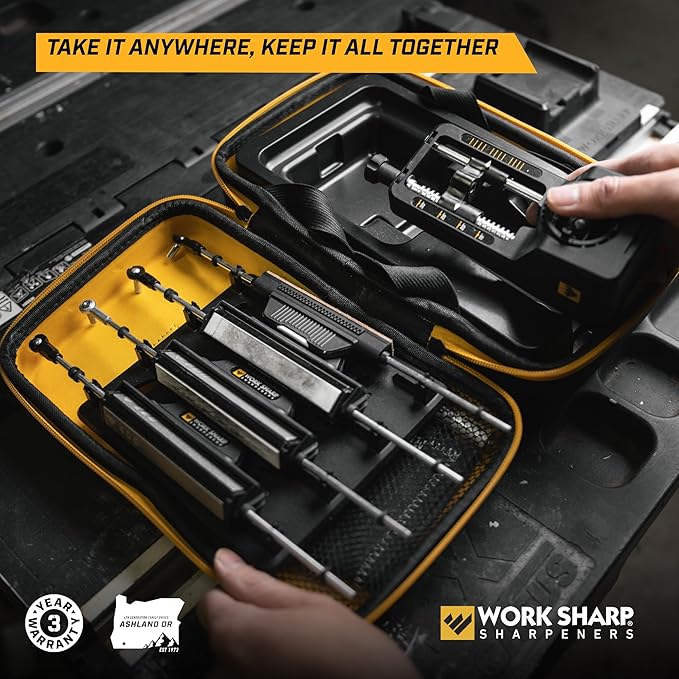 Work Sharp Precision Adjust Elite Knife Sharpener - Adjustable Knife Sharpening System - For Hunting, Serrated & Kitchen Knives