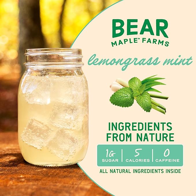 Clean Soda, Natural Focus & Clarity from Ginseng, No Caffeine, 5-10 calories per serving, Naturally Sweetened, 12oz can - Variety Pack, 6 count