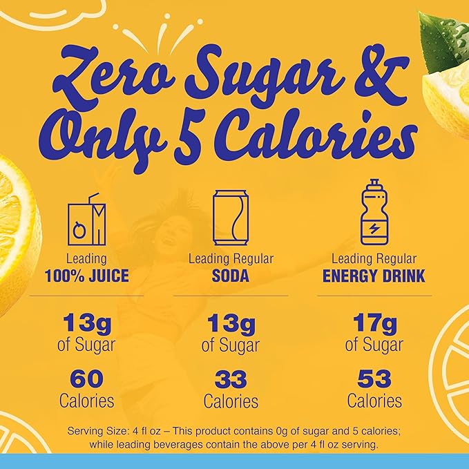 Crystal Light Decaf Lemon Iced Tea Naturally Flavored Powdered Drink Mix, 72 ct Pack, 12 Canisters of 6 Pitcher Packets
