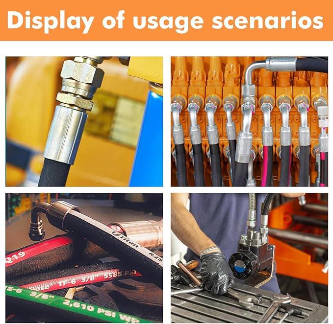 Hydraulic Hose Crimper with 8 Sets of Dies High Pressure Hose Crimping Handheld Hydraulic Hose Crimping Tool