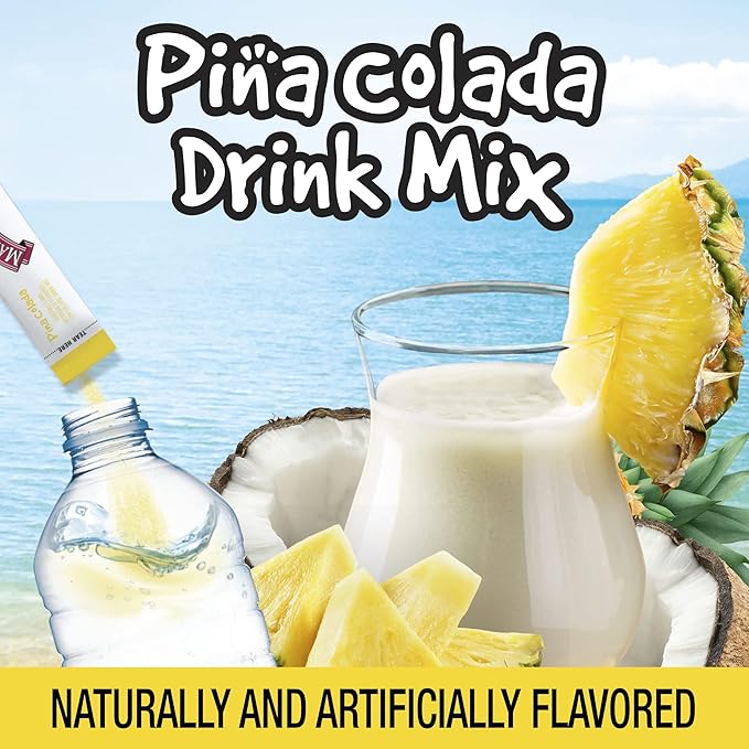 Margaritaville Singles To Go Water Drink Mix - Pina Colada Flavored, Non-Alcoholic Powder Sticks (12 Boxes with 6 Packets Each - 72 Total Servings), 0.65 Ounce (Pack of 12)