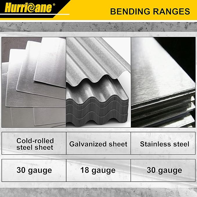 HURRICANE 24 Inch Folding Tool, Sheet Metal Bending Tool for HVAC, Bending and Forming Metal