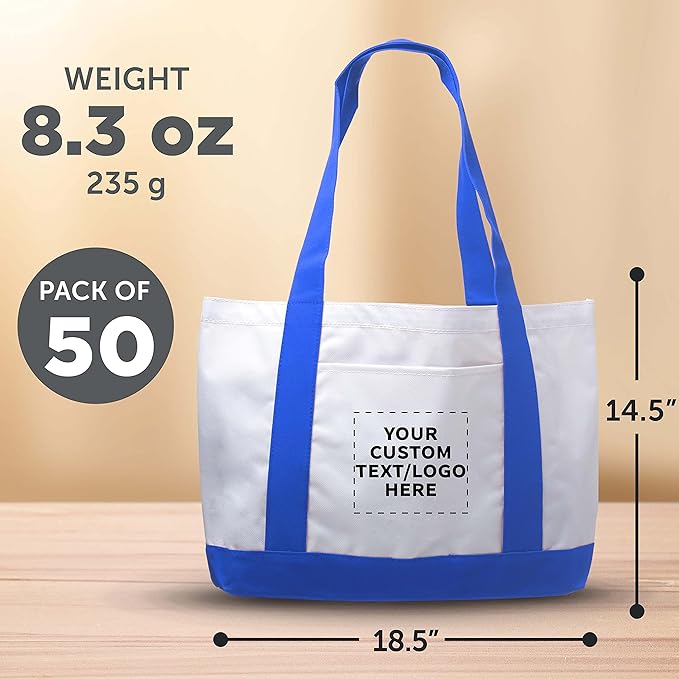 DISCOUNT PROMOS Canvas Shoulder Tote Bags