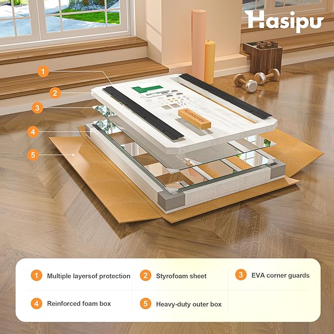 Hasipu 4 Pcs 48''x24'' Home Gym Mirror Large Full Length Wall Mounted Full Body Mirror for Yoga Dance Fitness Exercise Studio Bedroom Garage, Frameless Tempered Glass Workout Mirrors Black Rectangular