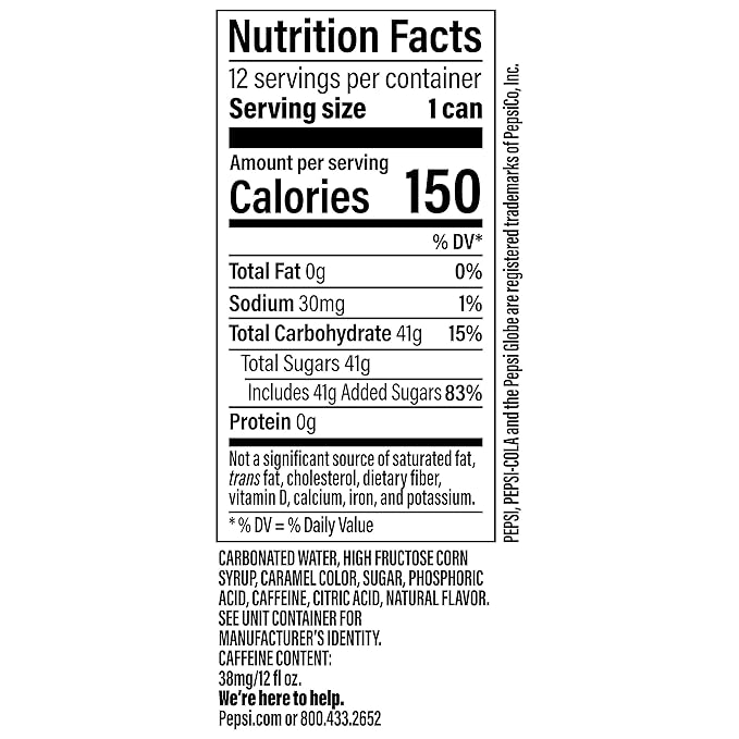 Pepsi Cola Soda, 12 Fl Oz Cans (Pack of 12)
