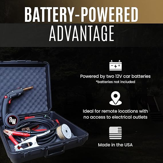 ReadyWelder® by Broco® Portable Welder Machine, Battery Powered MIG Welder, On-the-Go Welding for Steel, Aluminum & More, Includes Carrying Case
