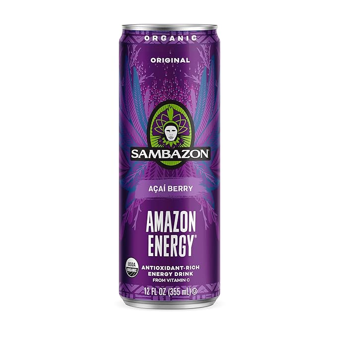 Sambazon Organic Amazon Energy Drink, Original Acai Berry, 12 Ounce (Pack of 12)