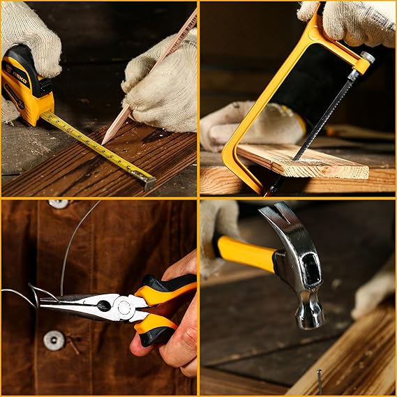 Tool Kit Box Drill Set：DEKOPRO Home Mechanic Toolbox with 12V Power Cordless Drill Hand Repair Tools Sets Combo Kits Storage Organizer Drawer Case for Men