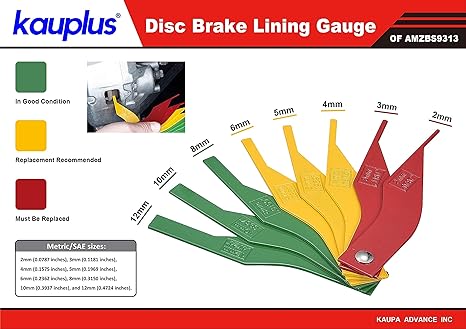 Brake Service Kit, 14-Piece Professional Drum Brake Tool Set w/Brake Lining Gauge…