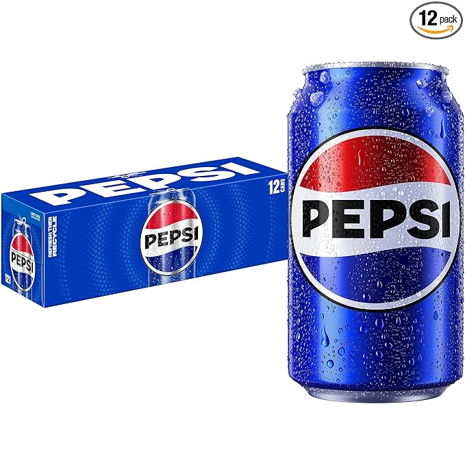 Pepsi Cola Soda, 12 Fl Oz Cans (Pack of 12)