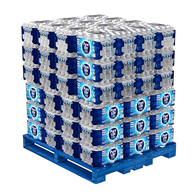 Pure Life, Purified Water, Plastic Bottled Water, Pallet of 78 Cases, Clear, 16.9 Fl Oz (Pack of 78)