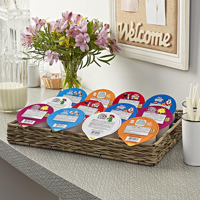 Kellogg's Breakfast Cereal Cups, Kids Snacks, Family Breakfast, Variety Pack (96 Cups)