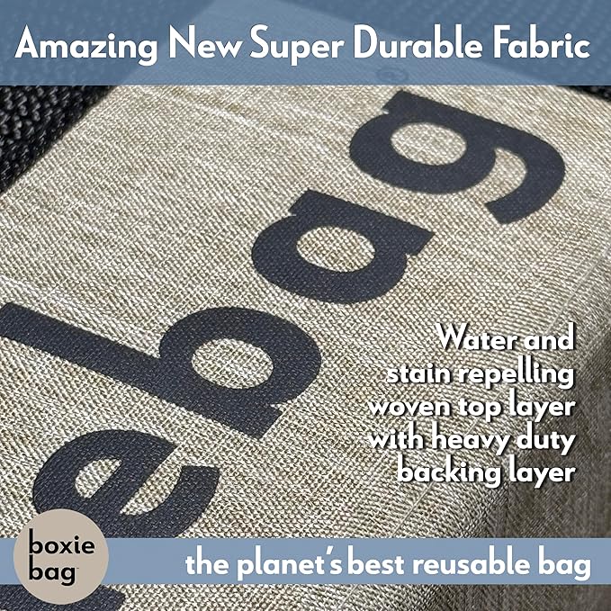 Collapsible Reuseable Insulated Grocery Bag - Stackable Heavy Duty Grocery Tote - (1 Pack) 2 Year Warranty.