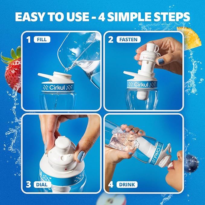 Cirkul LifeSip B-Vitamins Flavor Water Variety Pack, Makes 36 Drinks, No Sugar, Zero Calorie Drink Mix, (2 Fruit Punch, 2 Strawberry Kiwi, 2 Honeycrisp Apple)