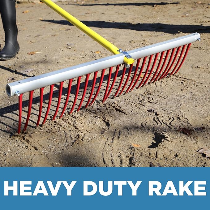 Jenlis Weed Raker Heavy Duty Aluminum Maintenance Tool, Lake Aquatic Landscaping Weed Removal Rake for Shoreline or Beach, Light Weight
