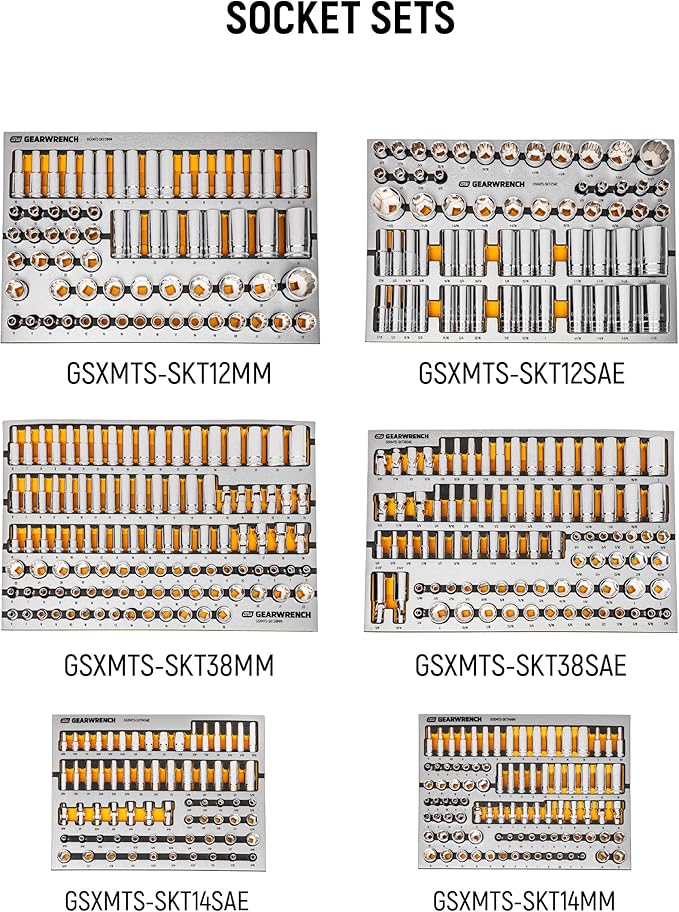 GEARWRENCH 1024 Piece Master Mechanics Tool Set in Premium Modular Foam Trays with GSX Mobile Tool Storage | MEGAMOD1024