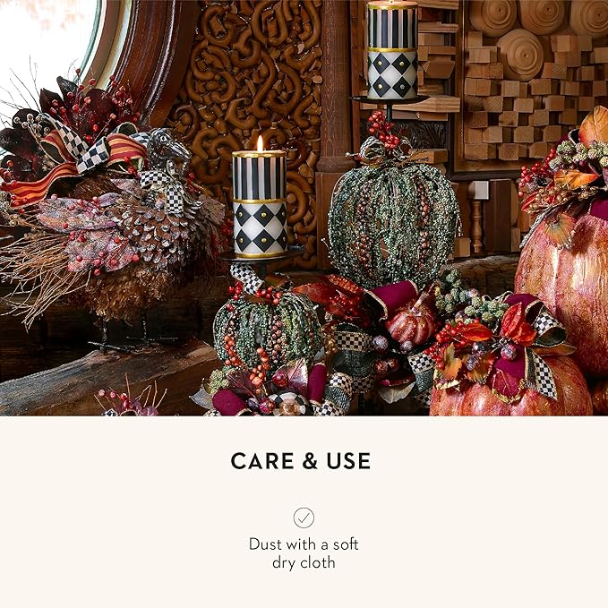 MacKenzie-Childs Harvest Turkey, Thanksgiving Turkey Decoration, Fall Decor Centerpiece Figurine