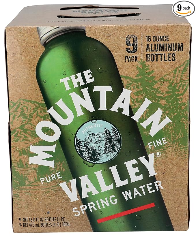MOUNTAIN VALLEY WATER Spring Water 9pk, 16 FZ