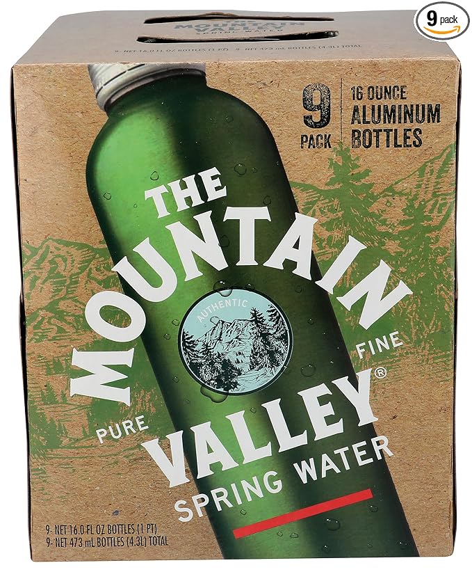 MOUNTAIN VALLEY WATER Spring Water 9pk, 16 FZ