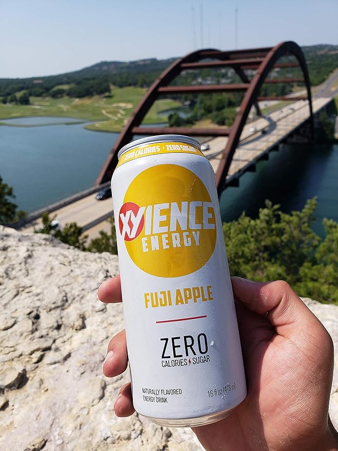 XYIENCE Energy Drink | Fuji Apple | Sugar Free | Zero Calories | Natural Flavors | Vitamin Fortified | 16 Fl Oz (Pack of 12)