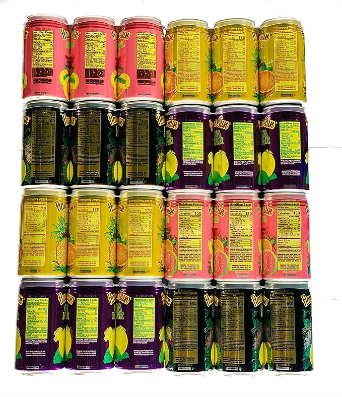 Hawaiian Sun Drinks 24 Pack Sampler (Pass-O-Guava,Pineapple-Orange, Lilikoi-Passion Fruit, Guava) 6 Pack of Each