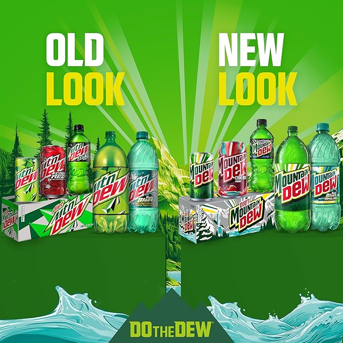 Mountain Dew 3 Flavor Core Variety Pack (Dew, Code Red, Voltage), 12 Fl Oz (Pack of 18)